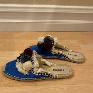 Soludos Coco Mules With Pom Poms